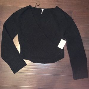 Free People Cross sweater